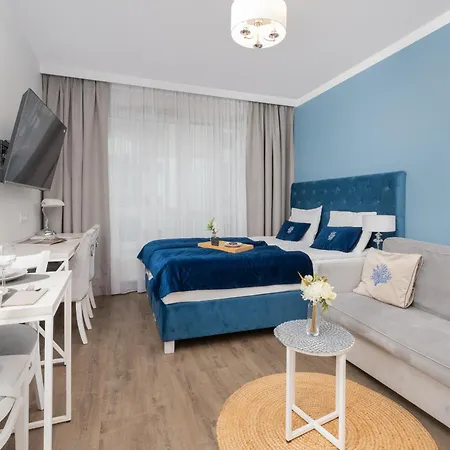 Apartman Bright Blue Studio In With Free Access To The Gym By Renters Gdańsk